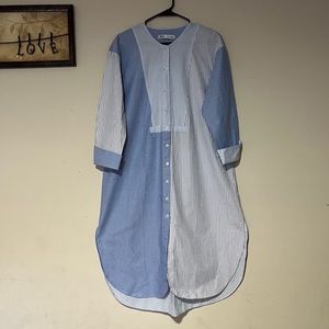 Two tone shirt dress